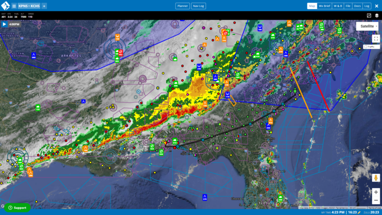 Авиационные метеорологические сервисы iFlightPlannBaron помогают пользователям iFlightPlanner уберечься от опасных погодных явлений.