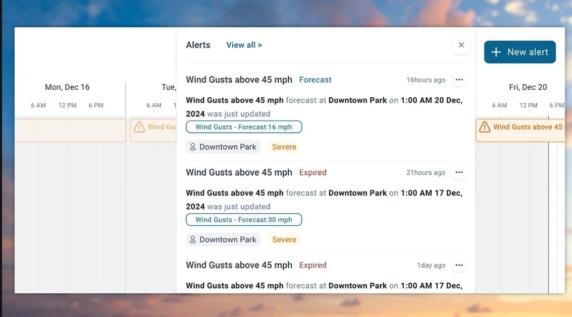 Глубокий анализ приборной панели Weather Logic